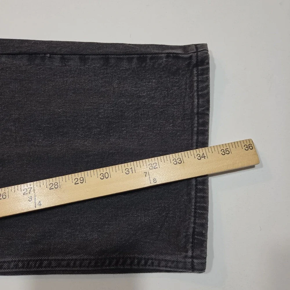 NWT Levi's Jeans Black 569 Loose Straight Baggy Y2K Stretch Men's 42x34 DIstress